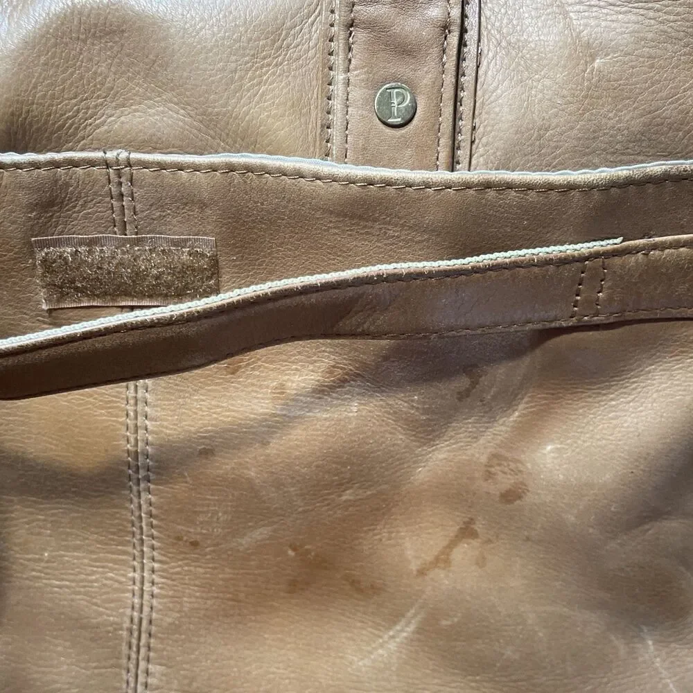 Leather Vintage Laptop Messenger Bag Men's Satchel Shoulder Brown Briefcase